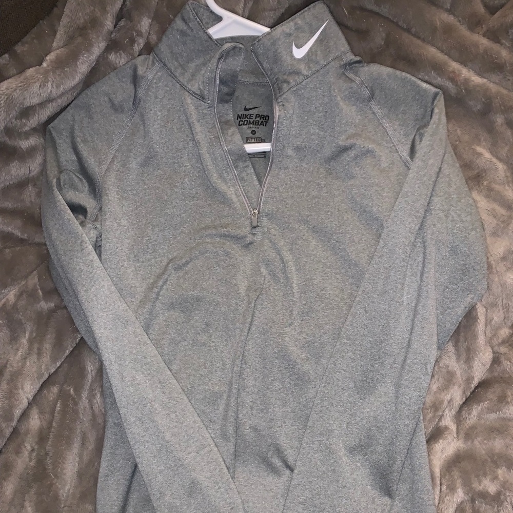 Gray Nike Pro Combat Jacket